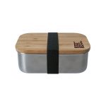 BasicNature lunsjboks 'Bamboo' stainless steel  0,8 L